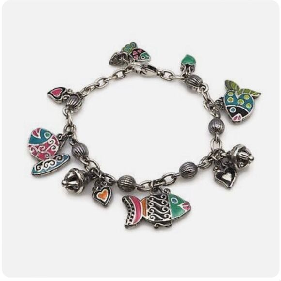 Brighton Lil Sea Fantasy silver and multi colored fish charm bracelet‎ - Picture 5 of 5